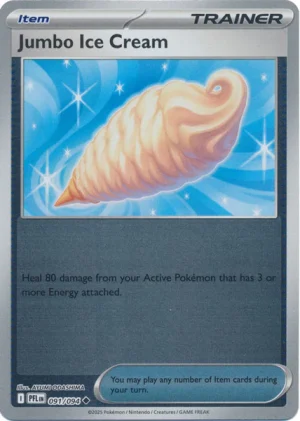 Jumbo Ice Cream 091/094 Phantasmal Flames Reverse Holo Trainer Uncommon Pokemon Card