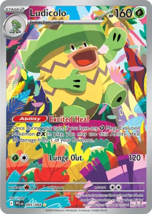 Ludicolo 095/094 Phantasmal Flames Illustration Rare Pokemon Card