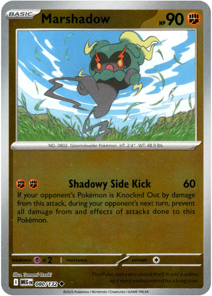 Marshadow 080/132 Mega Evolution Reverse Holo Uncommon Pokemon Card