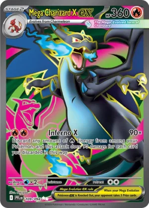 Mega Charizard X ex 109/094 Phantasmal Flames Full Art Rare Pokemon Card