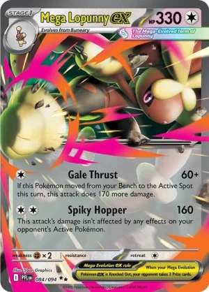 Mega Lopunny ex 084/094 Phantasmal Flames Ultra Rare Pokemon Card