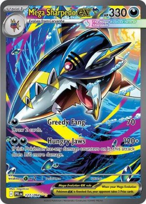 Mega Sharpedo ex 127/094 Phantasmal Flames Secret Illustration Rare Pokemon Card