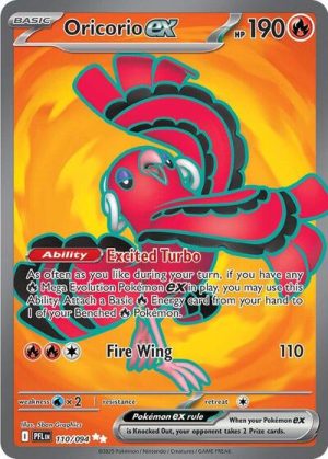 Oricorio ex 110/094 Phantasmal Flames Full Art Rare Pokemon Card