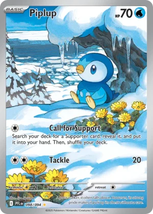 Piplup 098/094 Phantasmal Flames Illustration Rare Pokemon Card