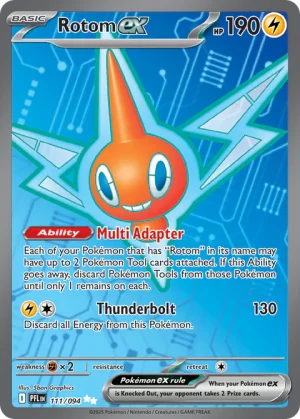 Rotom ex 111/094 Phantasmal Flames Full Art Rare Pokemon Card