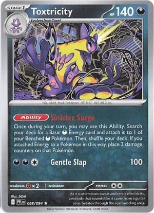 Toxtricity 068/094 Phantasmal Flames Holo Rare Pokemon Card
