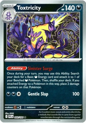 Toxtricity 068/094 Phantasmal Flames Reverse Holo Rare Pokemon Card