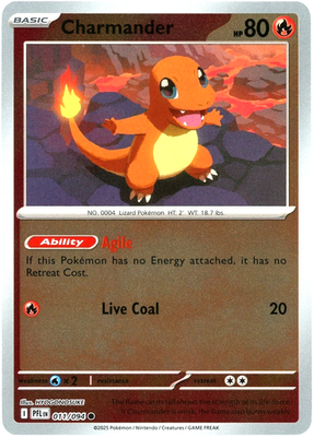 Charmander 011/094 Phantasmal Flames Reverse Holo Common Pokemon Card