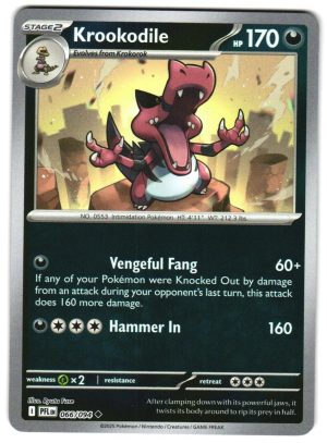 Krookodile 066/094 Phantasmal Flames Reverse Holo Uncommon Pokemon Card