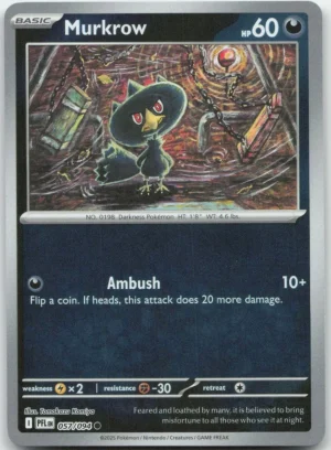 Murkrow 057/094 Phantasmal Flames Reverse Holo Common Pokemon Card