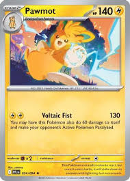 Pawmot 034/094 Phantasmal Flames Holo Rare Pokemon Card