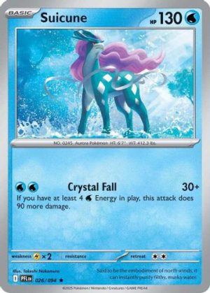 Suicune 026/094 Phantasmal Flames Holo Rare Pokemon Card