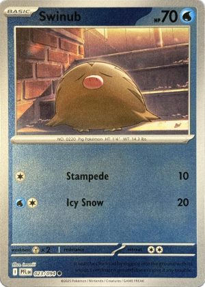 Swinub 023/094 Phantasmal Flames Reverse Holo Common Pokemon Card