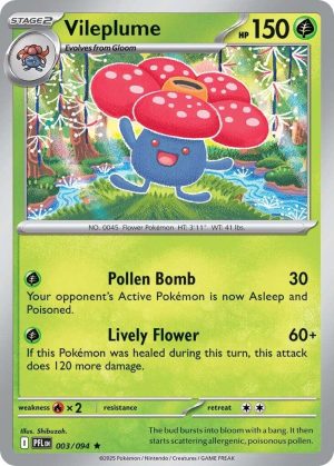 Vileplume 003/094 Phantasmal Flames Holo Rare Pokemon Card