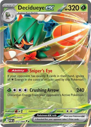 Decidueye ex 012/088 Perfect Order Ultra Rare Pokemon Card